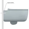 Комплект унитаза Berges Ego XL Rimless с инсталляцией Atom Line 043370 с сиденьем Микролифт и Черной SoftTouch Хром глянцевый клавишей смыва фарфор подвесной