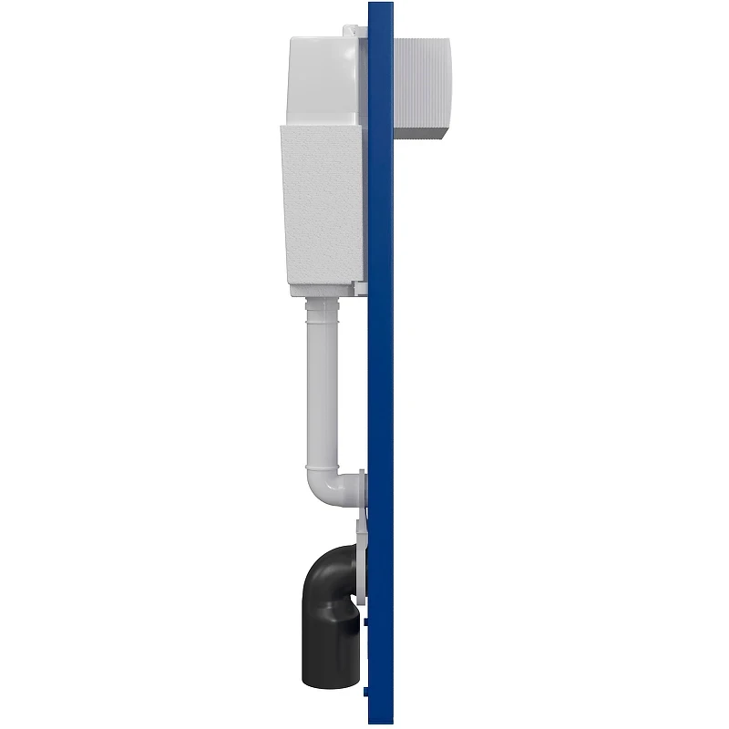 Комплект унитаза Berges Ego XL Rimless с инсталляцией Atom Line 043370 с сиденьем Микролифт и Черной SoftTouch Хром глянцевый клавишей смыва фарфор подвесной