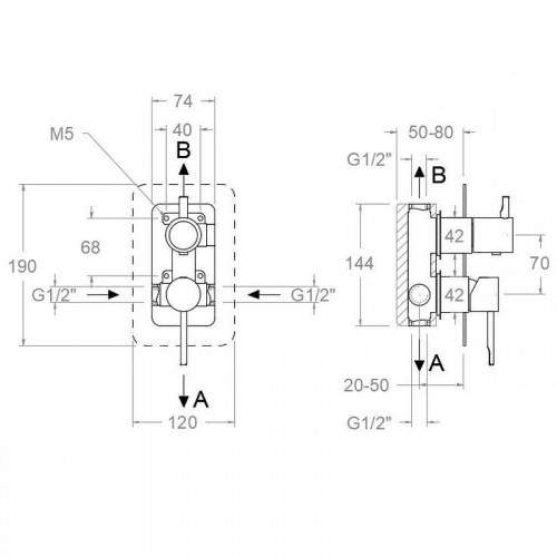 Смеситель для душа Ramonsoler Odisea 391512SCUC Медь