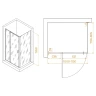 Душевой уголок RGW Passage 100x80 350807808-14 профиль цвет Черный стекло прозрачное