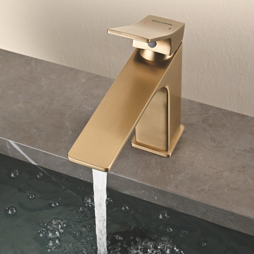 Смеситель для раковины Shevanik S6101G цвет Золотой сатин