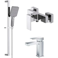 Комплект смесителей Aquatek Либра AQ1631CR Хром латунь