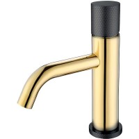 Смеситель для раковины Boheme Stick 121-GB.2 Золото Черный латунь