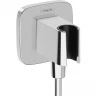 Шланговое подключение Hansgrohe FixFit Q 26887000 Хром пластик на стену
