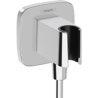 Шланговое подключение Hansgrohe FixFit Q 26887000 Хром пластик на стену