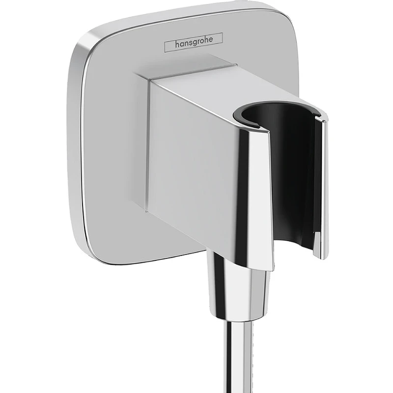 Шланговое подключение Hansgrohe FixFit Q 26887000 Хром пластик на стену