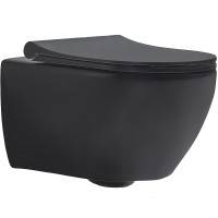 Унитаз beWash Bogen 88303270 подвесной Черный матовый с сиденьем Микролифт фарфор подвесной