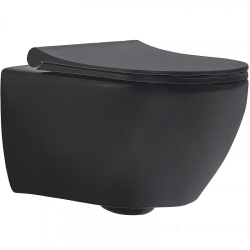 Унитаз beWash Bogen 88303270 подвесной Черный матовый с сиденьем Микролифт фарфор подвесной
