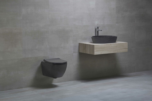 Унитаз beWash Bogen 88303270 подвесной Черный матовый с сиденьем Микролифт фарфор подвесной