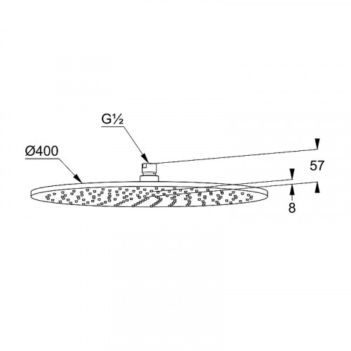 Верхний душ Kludi A-Qa 6434087-00 Черный матовый Хром латунь на потолок