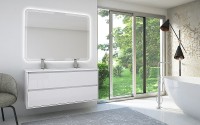 Тумба под раковину Cezares Glass 120 41809 подвесная Bianco Lucido МДФ / ЛДСП