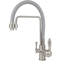 Смеситель для кухни Viko V-5618 Серебро Серый