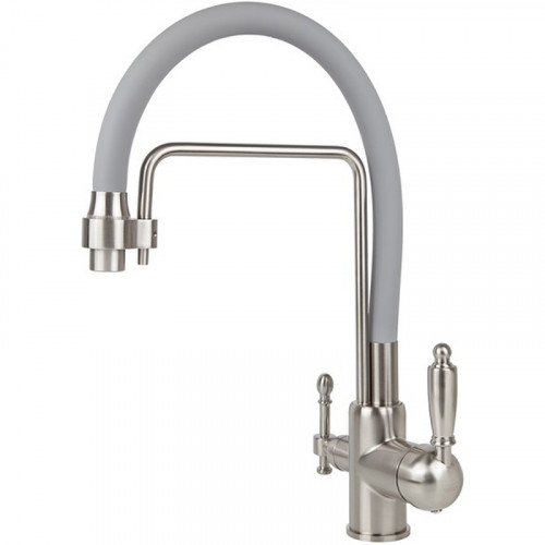 Смеситель для кухни Viko V-5618 Серебро Серый латунь