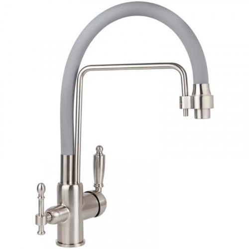 Смеситель для кухни Viko V-5618 Серебро Серый латунь