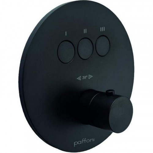 Смеситель для душа Paffoni Compact Box CPT019NO с термостатом цвет Черный матовый