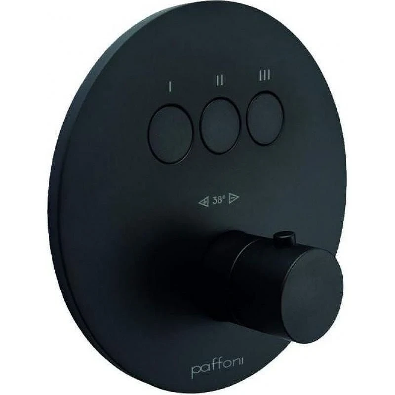 Смеситель для душа Paffoni Compact Box CPT019NO с термостатом цвет Черный матовый