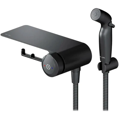 Гигиенический душ со смесителем AM.PM X-Joy TouchReel F0H85A822 Черный матовый латунь встраиваемый