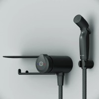Гигиенический душ со смесителем AM.PM X-Joy TouchReel F0H85A822 Черный матовый латунь встраиваемый