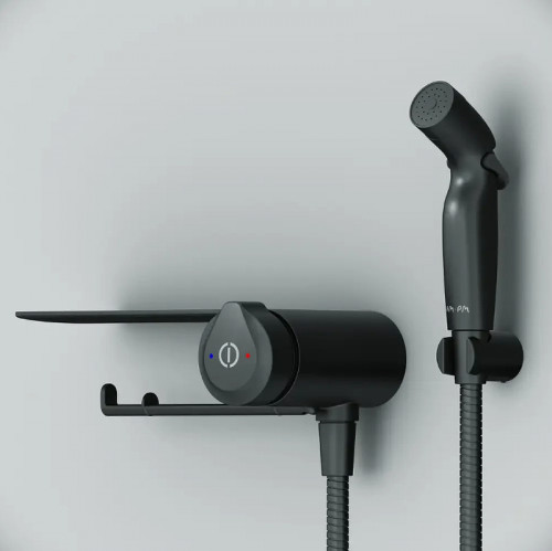 Гигиенический душ со смесителем AM.PM X-Joy TouchReel F0H85A822 Черный матовый латунь встраиваемый