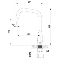 Смеситель для кухни Lemark Pramen LM3355C Хром латунь