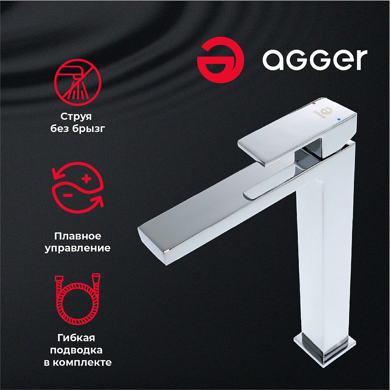 Смеситель для раковины Agger Great A2812100 Хром латунь