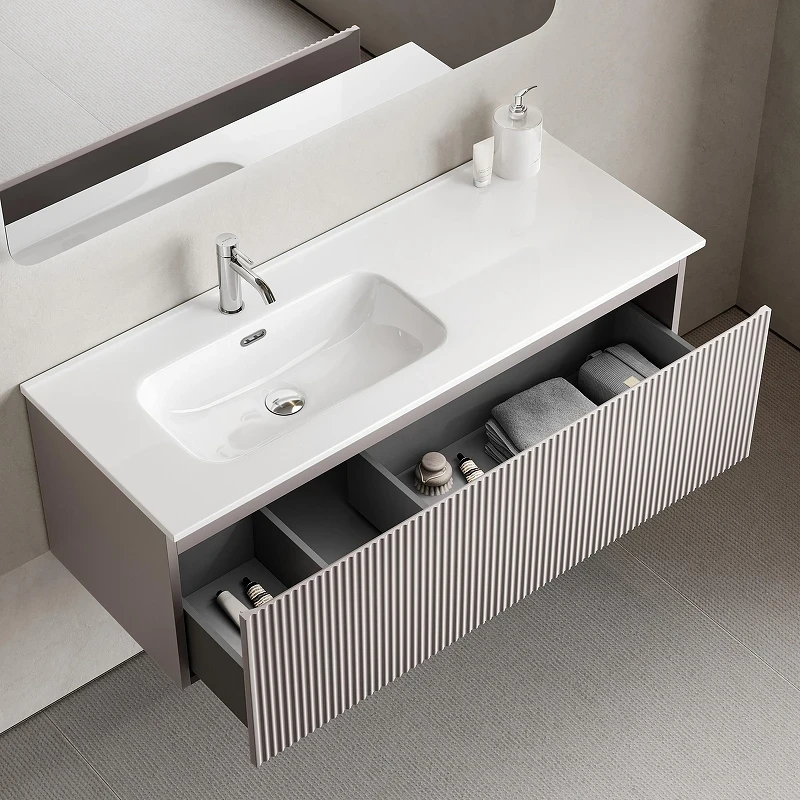 Тумба под раковину Sancos Snob R 1.0 120 L SNR1.0120LSM подвесная цвет Doha Soft