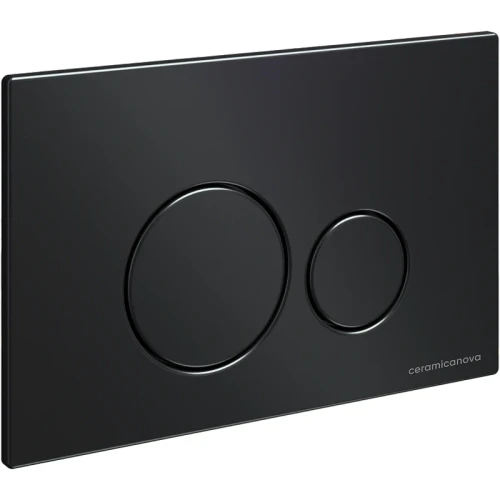 Комплект унитаза с инсталляцией Ceramicanova Metropol CN4002_1001B_1000 с сиденьем Микролифт и Черной матовой клавишей смыва фарфор подвесной