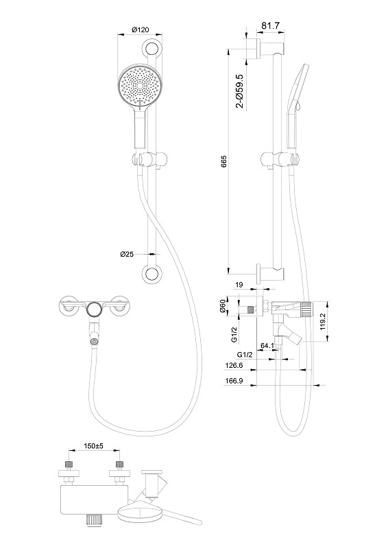 Смеситель для ванны Wonzon & Woghand Click WW-FE05L222-CR цвет Хром