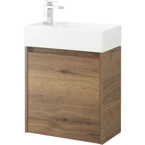 Тумба под раковину BelBagno Kraft Mini 50 L KRAFT MINI-500/260-1A-SO-RT-L подвесная Rovere Tabacco МДФ / ЛДСП