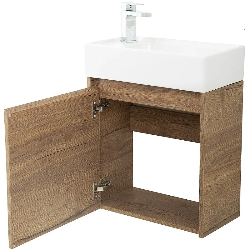 Тумба под раковину BelBagno Kraft Mini 50 L KRAFT MINI-500/260-1A-SO-RT-L подвесная Rovere Tabacco МДФ / ЛДСП