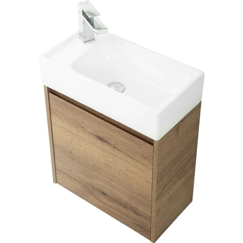 Тумба под раковину BelBagno Kraft Mini 50 L KRAFT MINI-500/260-1A-SO-RT-L подвесная Rovere Tabacco МДФ / ЛДСП