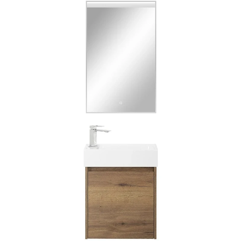 Тумба под раковину BelBagno Kraft Mini 50 L KRAFT MINI-500/260-1A-SO-RT-L подвесная Rovere Tabacco МДФ / ЛДСП