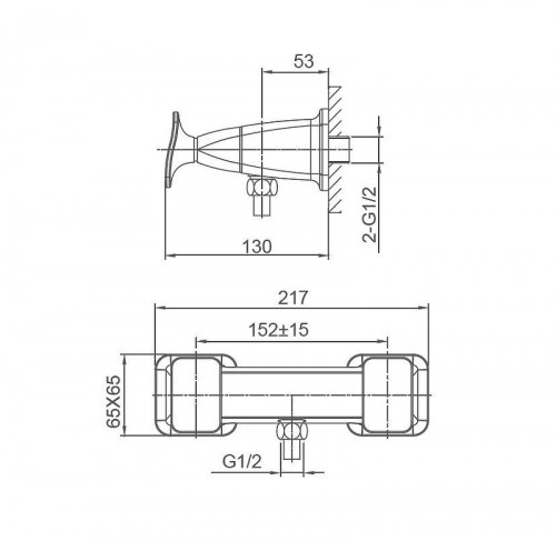 Смеситель для душа Wonzon &amp; Woghand Shakespeare WW-654101-CR цвет Хром