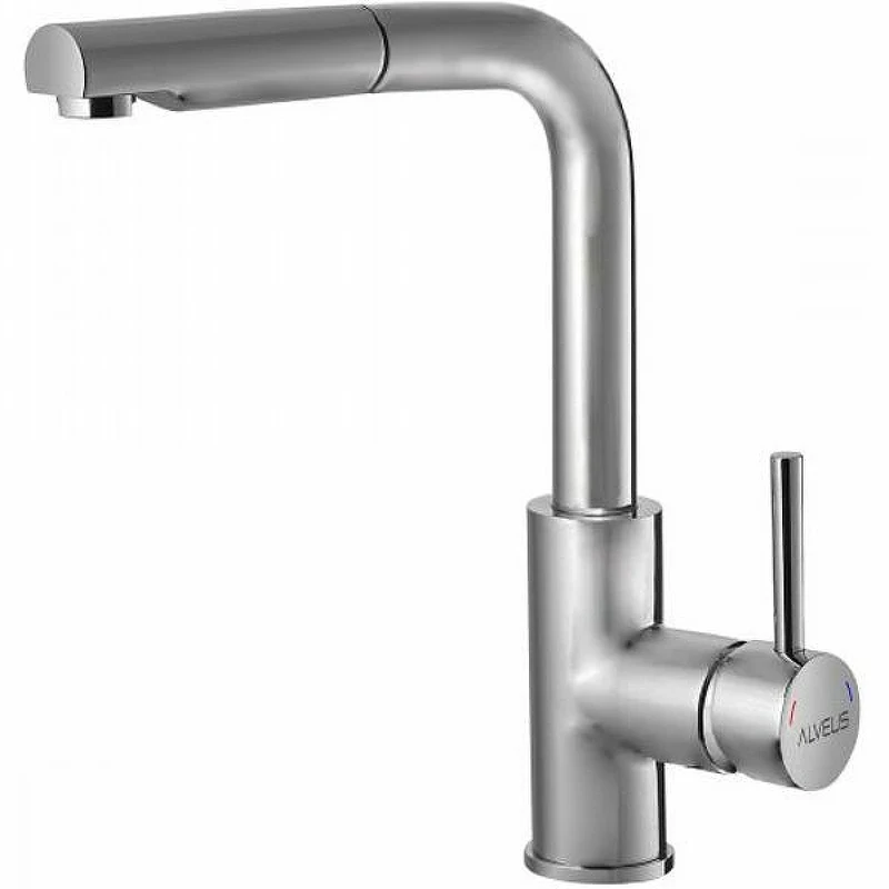 Смеситель для кухни Alveus Siros-P Chr-BR 1132901 Брашированная сталь нержавеющая сталь