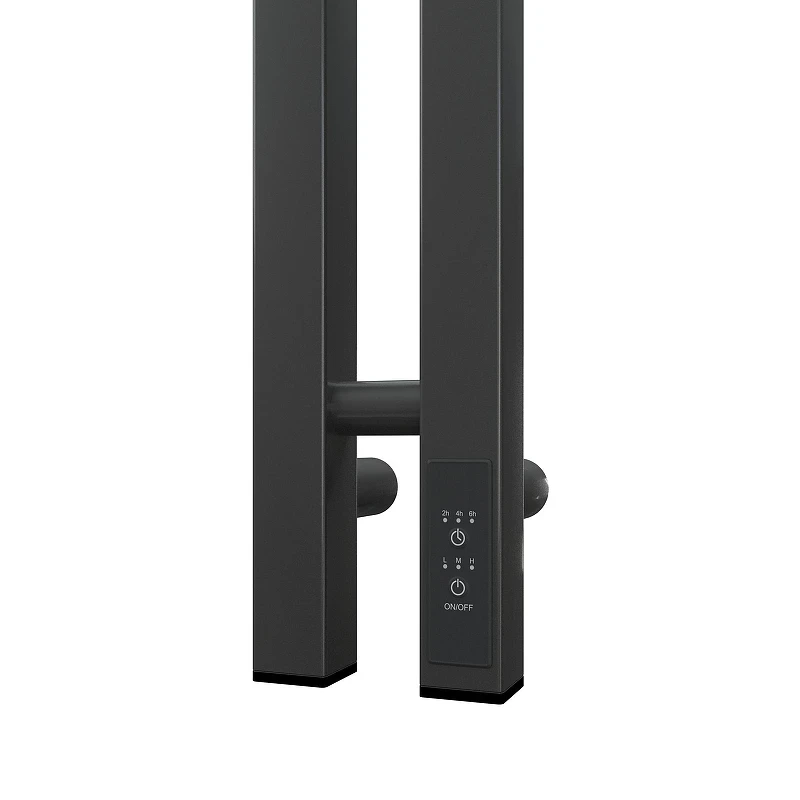 Электрический полотенцесушитель APEXTERMO Sirius 1100x80 SR10111GF с крючками цвет Графит металлик