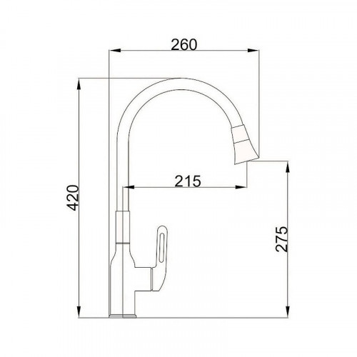Смеситель для кухни Haiba HB42830-7 цвет Черный матовый