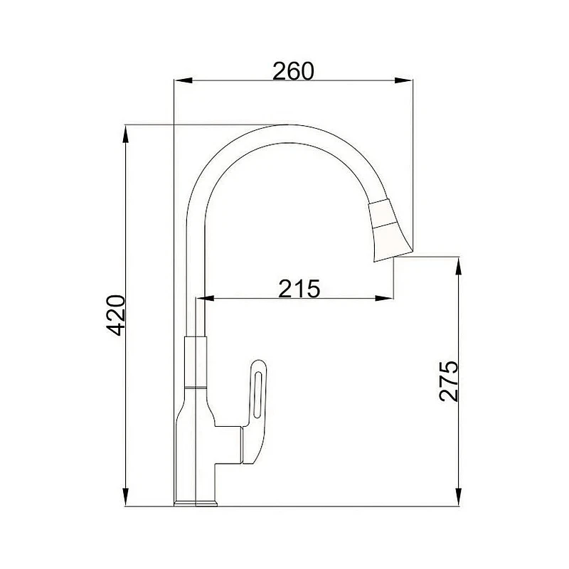Смеситель для кухни Haiba HB42830-7 цвет Черный матовый