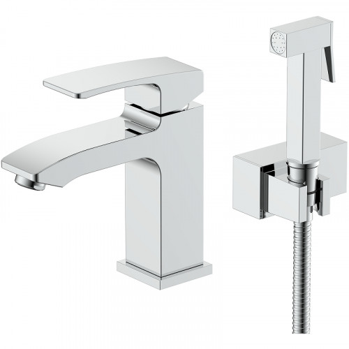 Смеситель для раковины Raglo R01.12 с гигиеническим душем Хром латунь