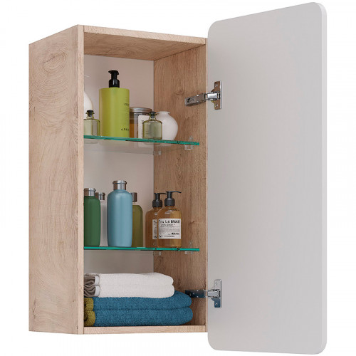 Подвесной шкаф Lemark Olivia 35 LM08OL35PL Белый глянец Дуб Кантри МДФ / ЛДСП