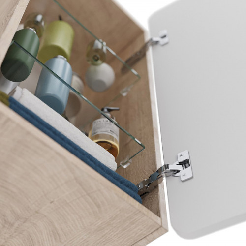 Подвесной шкаф Lemark Olivia 35 LM08OL35PL Белый глянец Дуб Кантри МДФ / ЛДСП