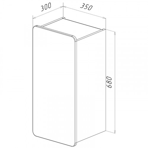 Подвесной шкаф Lemark Olivia 35 LM08OL35PL Белый глянец Дуб Кантри МДФ / ЛДСП