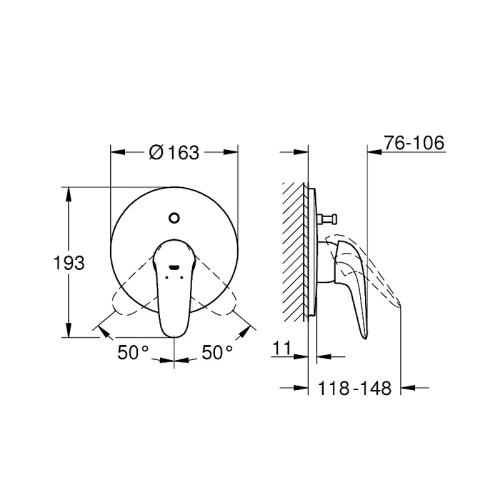 Смеситель для душа Grohe Eurostyle Solid 29099LS3 Белая луна