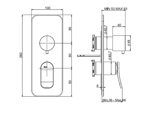 Смеситель для душа Fima Carlo Frattini Flo F3809X6CR цвет Хром