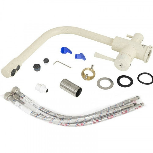 Смеситель для кухни Kaiser Merkur 26044-11 Бежевый мрамор латунь