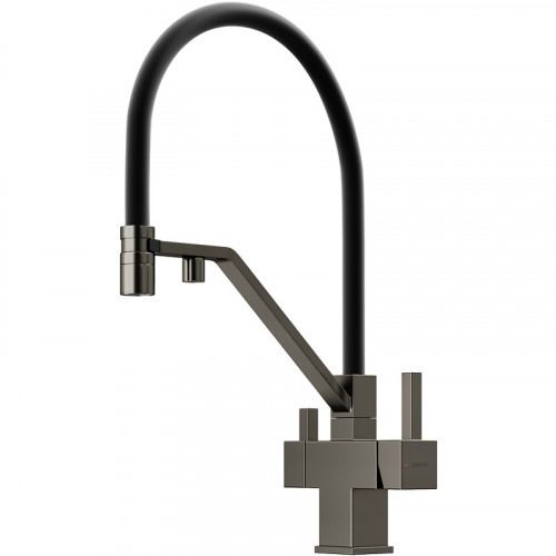 Смеситель для кухни Sancos Loro SC4007GG Вороненая сталь Черный латунь