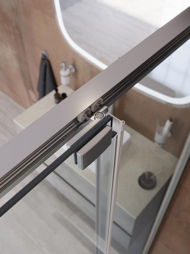 Душевой уголок Cezares Lux 100x80 LUX-AH-FS-11-100/80-C-CR профиль Хром стекло прозрачное