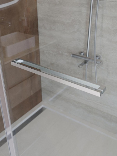 Душевой уголок Cezares Lux 100x80 LUX-AH-FS-11-100/80-C-CR профиль Хром стекло прозрачное