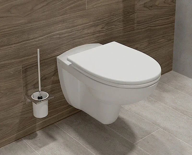 Комплект унитаза с инсталляцией Vitra Normus 9773B003-7202 с сиденьем Микролифт и клавишей смыва Хром глянцевый