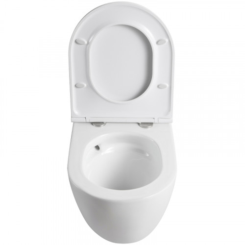 Комплект унитаза с инсталляцией Agger ATI07150+APB244 с сиденьем Микролифт и Черной матовой клавишей смыва фарфор подвесной