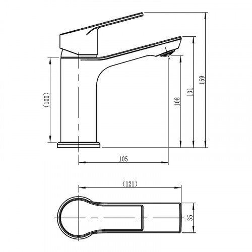 Смеситель для раковины Loranto Katrina LR10504001 цвет Хром